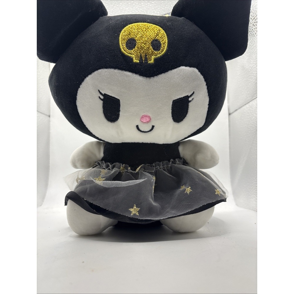 Cartoon Kuromi Black Gold Style Plush Doll Plushie Pillow Stuffed Toy Cute